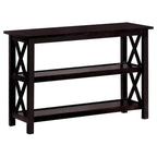 Console de canapé merlot foncé à 2 étagères