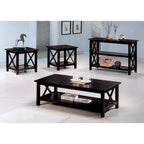 Console de canapé merlot foncé à 2 étagères