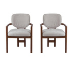 - Chaises de salle à manger Harper Mordern rembourrées en bois d'hévéa (lot de 2)