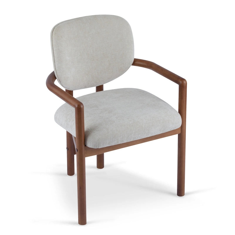 - Chaises de salle à manger Harper Mordern rembourrées en bois d'hévéa (lot de 2)