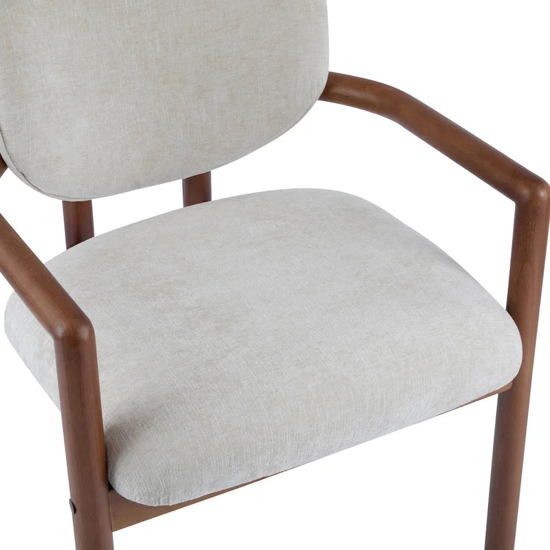 - Chaises de salle à manger Harper Mordern rembourrées en bois d'hévéa (lot de 2)