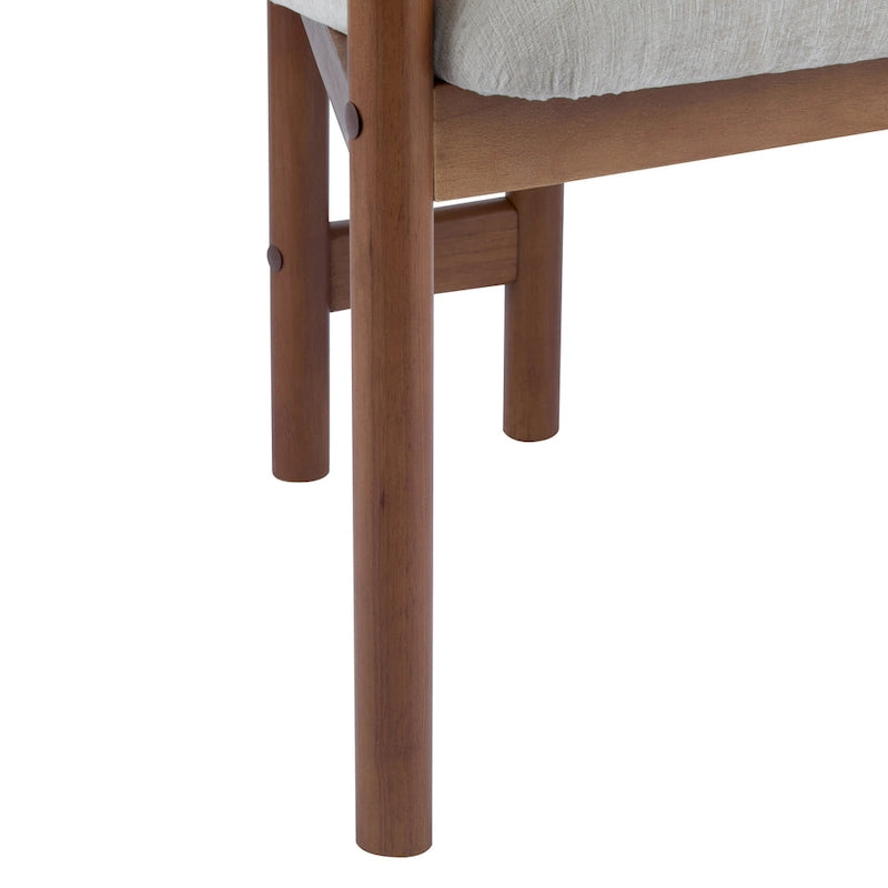 - Chaises de salle à manger Harper Mordern rembourrées en bois d'hévéa (lot de 2)