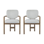 - Chaises de salle à manger Harper Mordern rembourrées en bois d'hévéa (lot de 2)