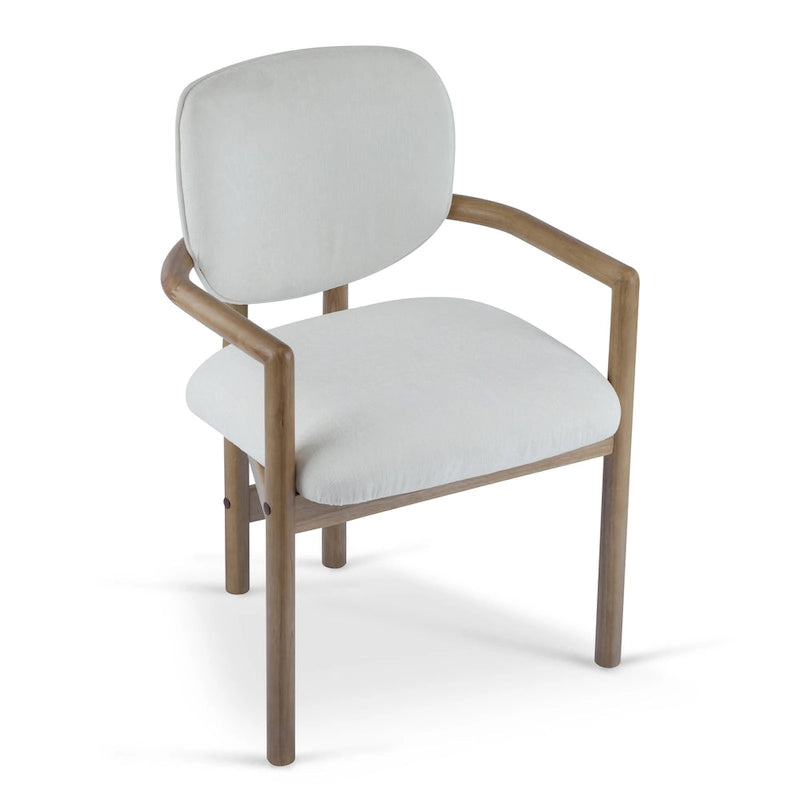 - Chaises de salle à manger Harper Mordern rembourrées en bois d'hévéa (lot de 2)