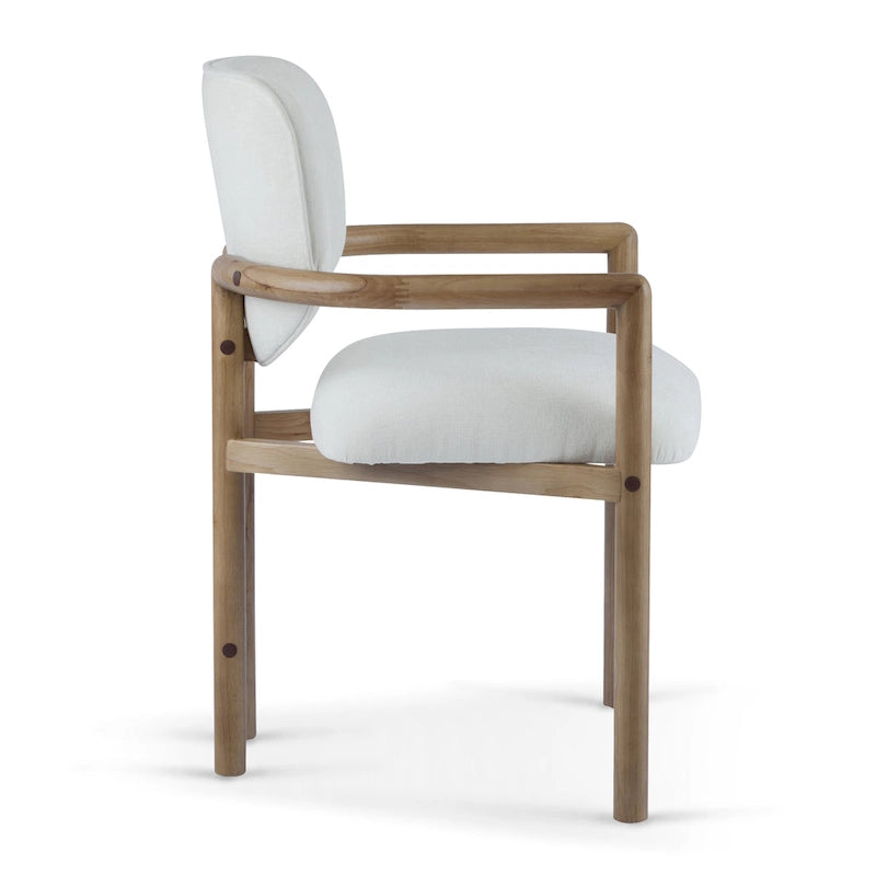 - Chaises de salle à manger Harper Mordern rembourrées en bois d'hévéa (lot de 2)