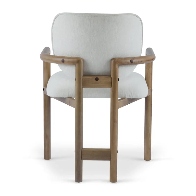- Chaises de salle à manger Harper Mordern rembourrées en bois d'hévéa (lot de 2)