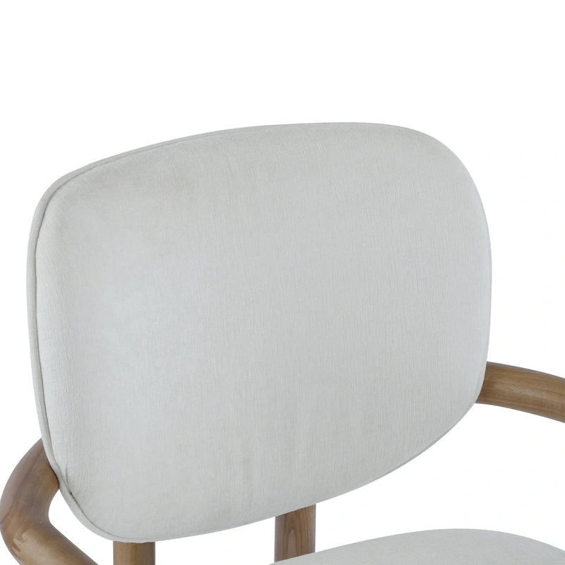 - Chaises de salle à manger Harper Mordern rembourrées en bois d'hévéa (lot de 2)