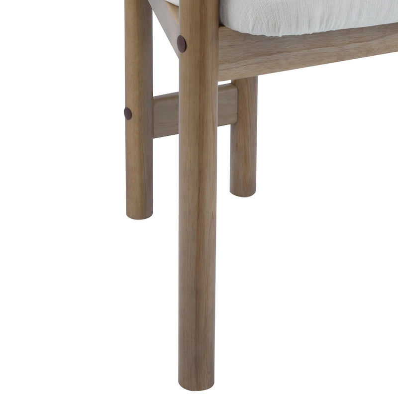 - Chaises de salle à manger Harper Mordern rembourrées en bois d'hévéa (lot de 2)