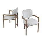 - Chaises de salle à manger Harper Mordern rembourrées en bois d'hévéa (lot de 2)