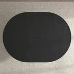 Table à manger ronde moderne avec plateau extensible et piètement en X pour les dîners de famille, les petits espaces et les aménagements multi-scènes
