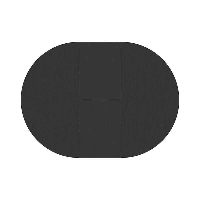 Table à manger ronde moderne avec plateau extensible et piètement en X pour les dîners de famille, les petits espaces et les aménagements multi-scènes