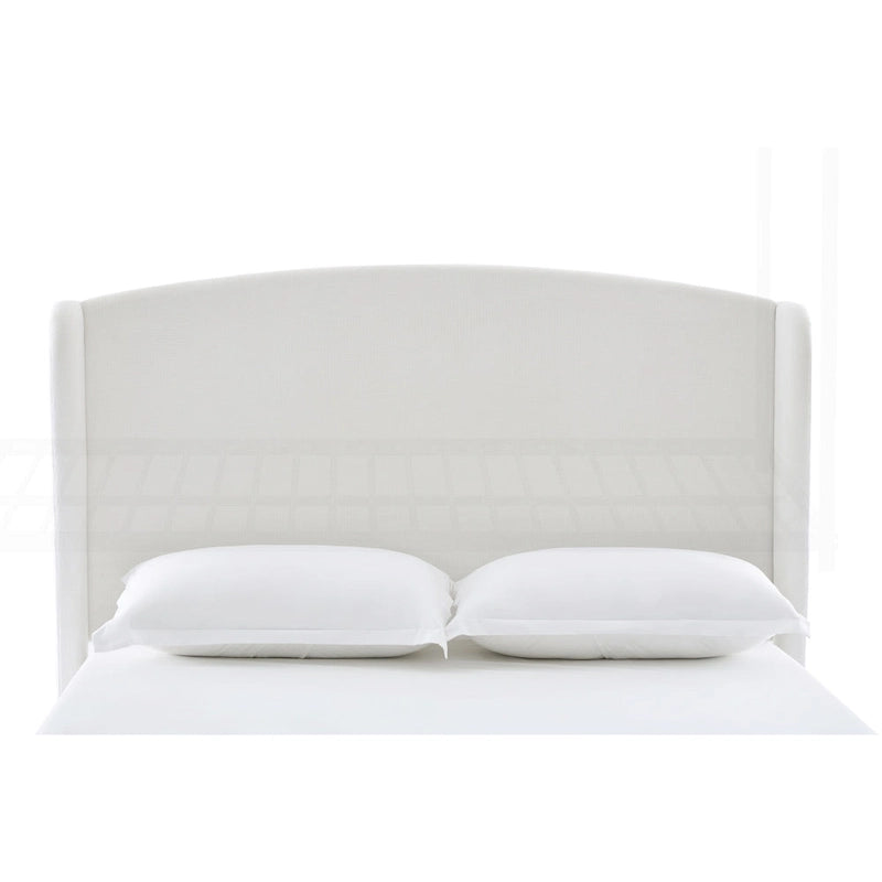 Lit King size rembourré et minimaliste avec dossier haut pour un sommeil de rêve et une chambre élégante