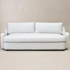 Canapé 3 places en lin à assise profonde avec coussins réversibles, 90L