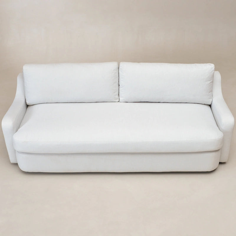 Canapé 3 places en lin à assise profonde avec coussins réversibles, 90L