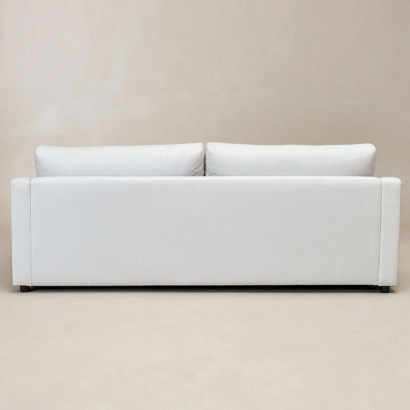 Canapé 3 places en lin à assise profonde avec coussins réversibles, 90L