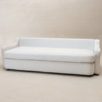 Canapé 3 places en lin à assise profonde avec coussins réversibles, 90L