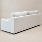 Canapé 3 places en lin à assise profonde avec coussins réversibles, 90L