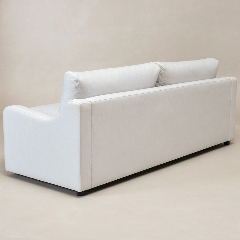 Canapé 3 places en lin à assise profonde avec coussins réversibles, 90L