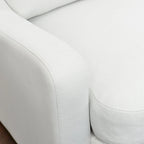 Canapé 3 places en lin à assise profonde avec coussins réversibles, 90L