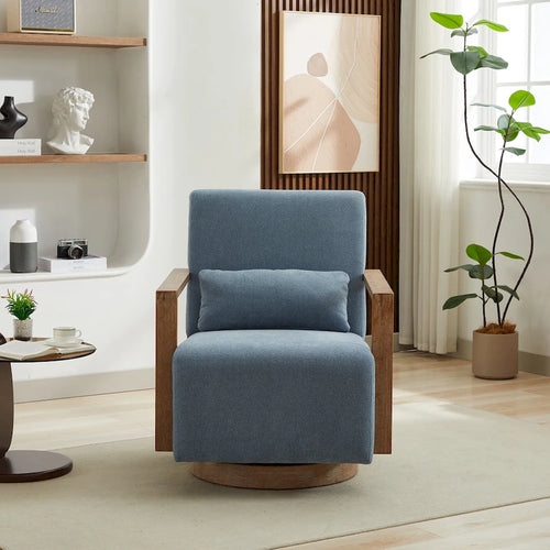 30,31 € Fauteuil d'appoint pivotant rembourré en mélange de lin
