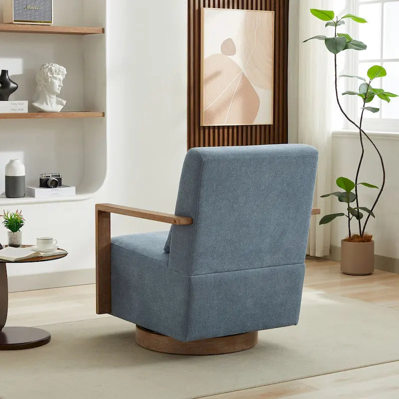 30,31 € Fauteuil d'appoint pivotant rembourré en mélange de lin
