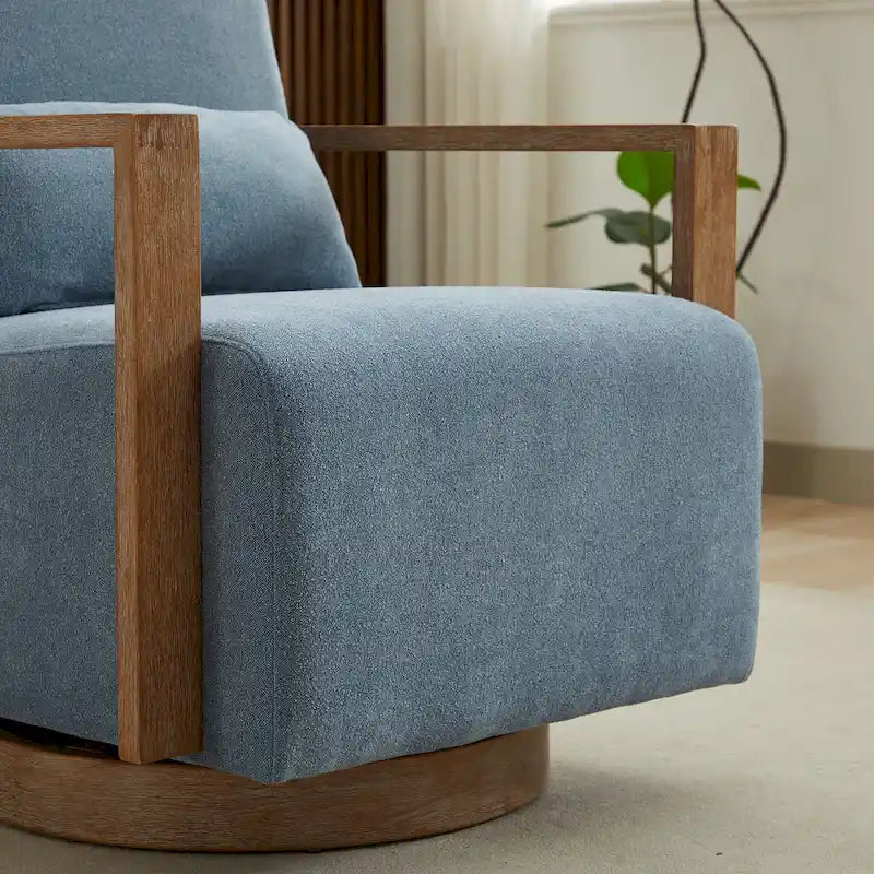 30,31 € Fauteuil d'appoint pivotant rembourré en mélange de lin