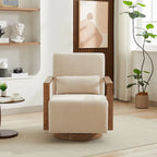30,31 € Fauteuil d'appoint pivotant rembourré en mélange de lin