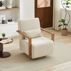30,31 € Fauteuil d'appoint pivotant rembourré en mélange de lin