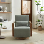 30,31 € Fauteuil d'appoint pivotant rembourré en mélange de lin