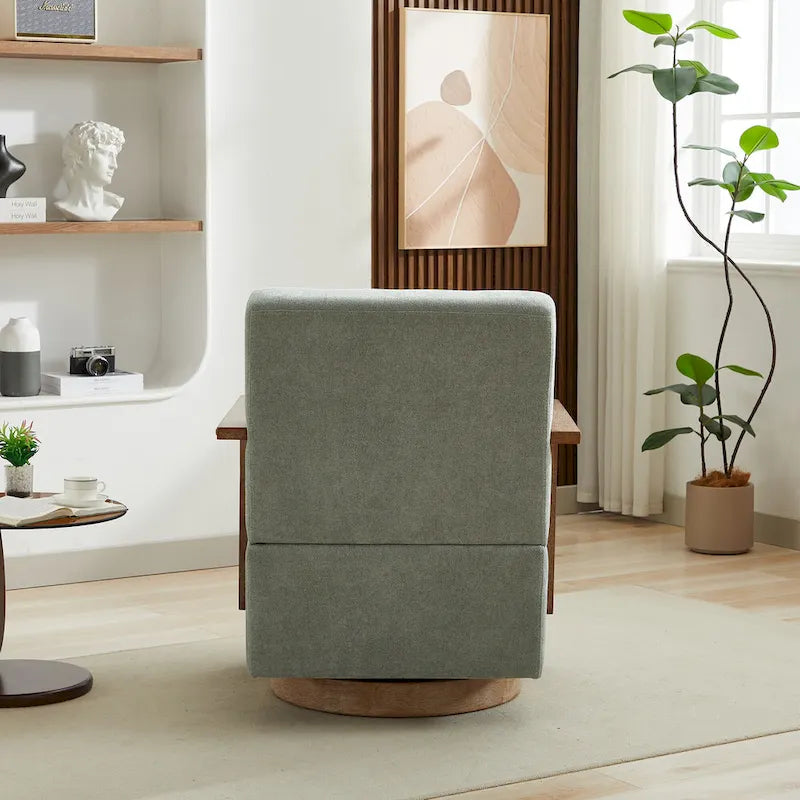 30,31 € Fauteuil d'appoint pivotant rembourré en mélange de lin