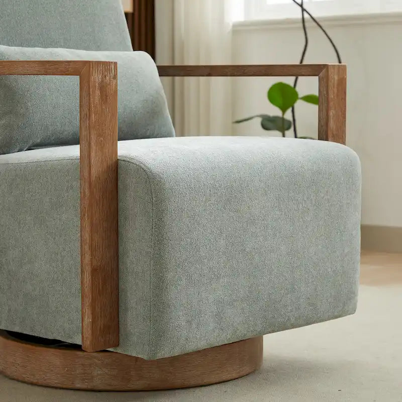 30,31 € Fauteuil d'appoint pivotant rembourré en mélange de lin