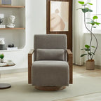 30,31 € Fauteuil d'appoint pivotant rembourré en mélange de lin