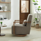 30,31 € Fauteuil d'appoint pivotant rembourré en mélange de lin
