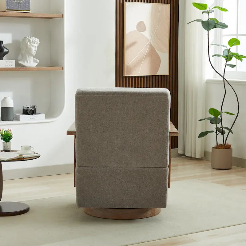 30,31 € Fauteuil d'appoint pivotant rembourré en mélange de lin