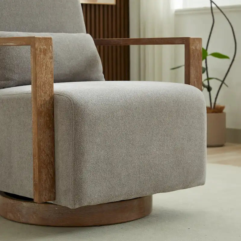 30,31 € Fauteuil d'appoint pivotant rembourré en mélange de lin