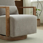 30,31 € Fauteuil d'appoint pivotant rembourré en mélange de lin