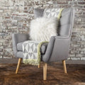 Fauteuil haut de dossier à oreilles gris 32,5