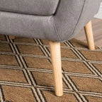 Fauteuil haut de dossier à oreilles gris 32,5