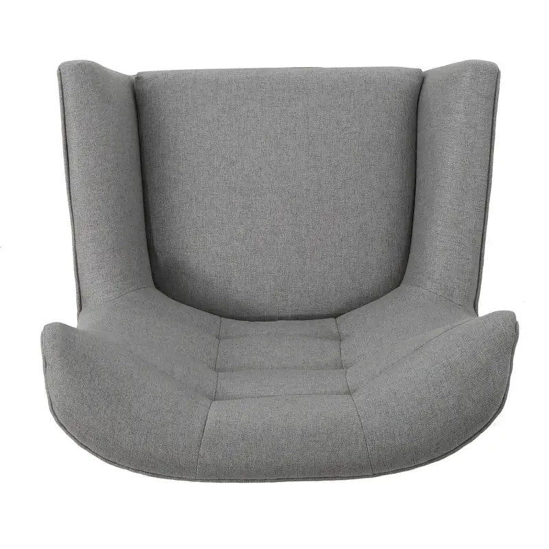Fauteuil haut de dossier à oreilles gris 32,5