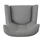 Fauteuil haut de dossier à oreilles gris 32,5