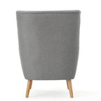Fauteuil haut de dossier à oreilles gris 32,5