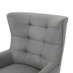 Fauteuil haut de dossier à oreilles gris 32,5