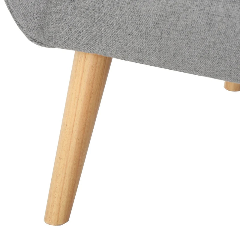 Fauteuil haut de dossier à oreilles gris 32,5