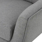 Fauteuil haut de dossier à oreilles gris 32,5