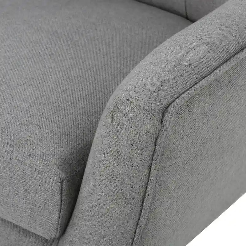 Fauteuil haut de dossier à oreilles gris 32,5
