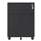 Classeur mobile à 2 tiroirs avec serrure, armoire de classement en acier pour documents format légal/lettre/A4/F4