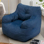 Pouf géant en tissu doux Coton et Lin avec rembourrage en mousse à mémoire de forme