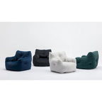 Pouf géant en tissu doux Coton et Lin avec rembourrage en mousse à mémoire de forme