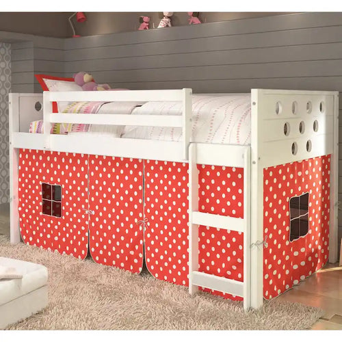  ' Twin Circles Low Tent White Loft Bed