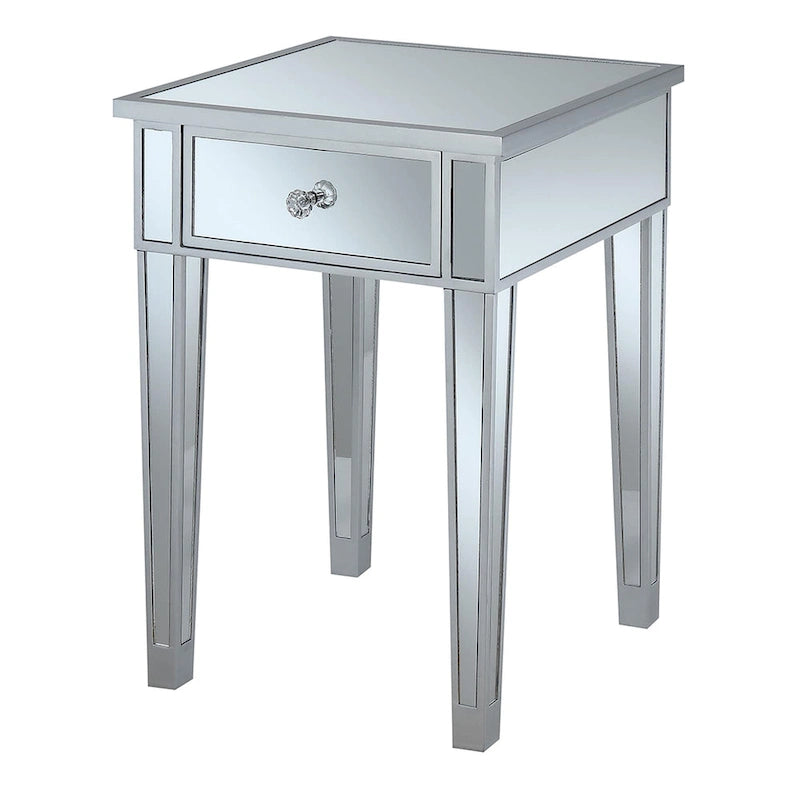 Table d'appoint à 1 tiroir avec miroir Gold Coast